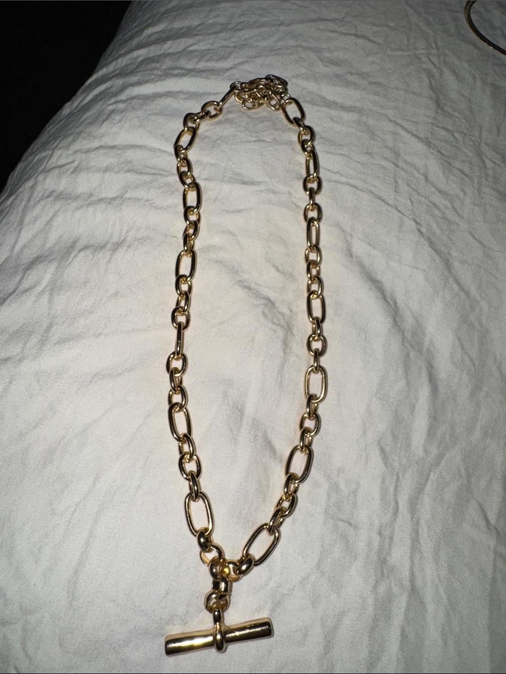 Gold Link Toggle Necklace - Women Jewelry